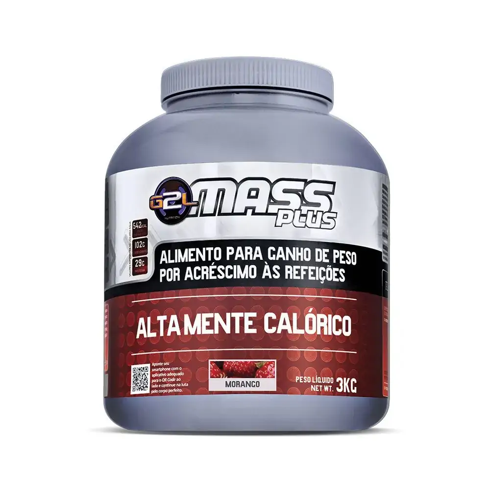 Mass Plus Morango 3kg G2l