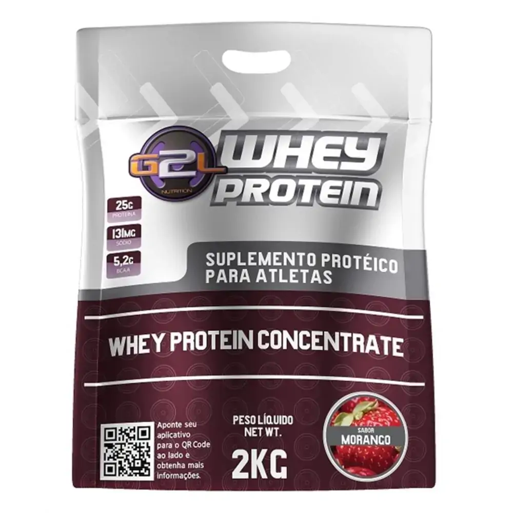 Whey Protein Refil Morango 2kg G2l