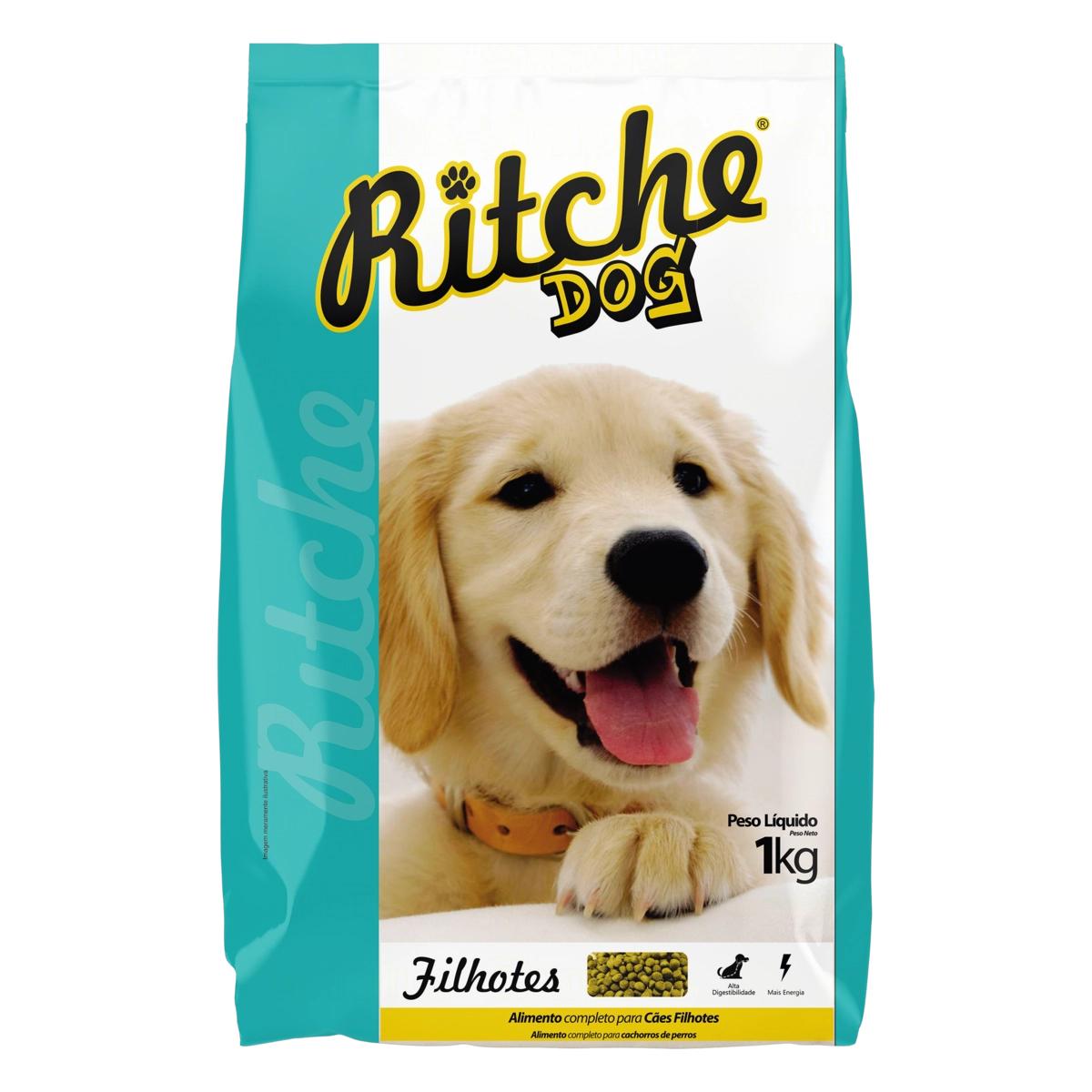 Alimento Para Cães Filhotes Até 12 Meses Ritche Dog Pacote 1kg