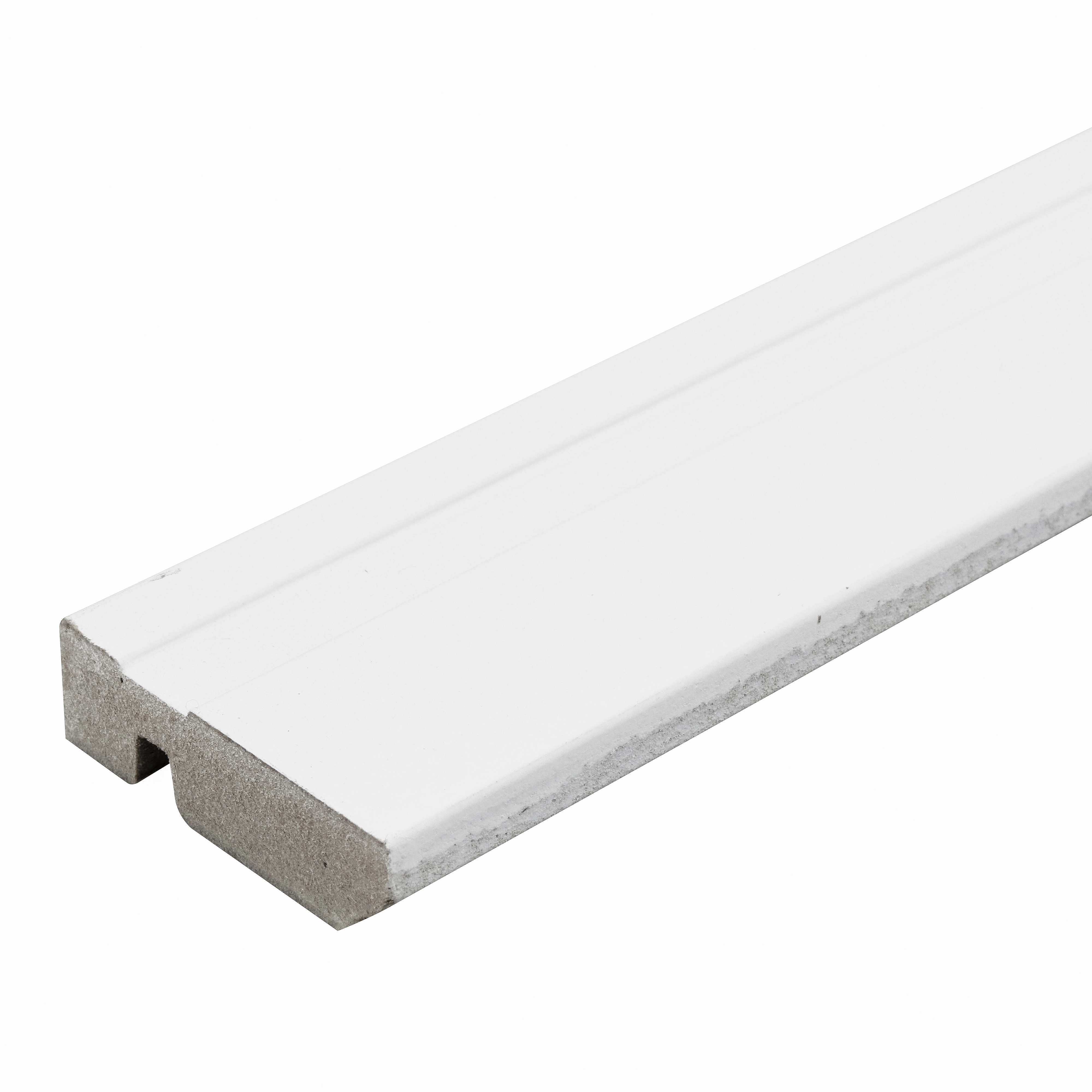 Rodapé de MDF Naval Branco Frisado Lacca Premium 5x240cm Artens