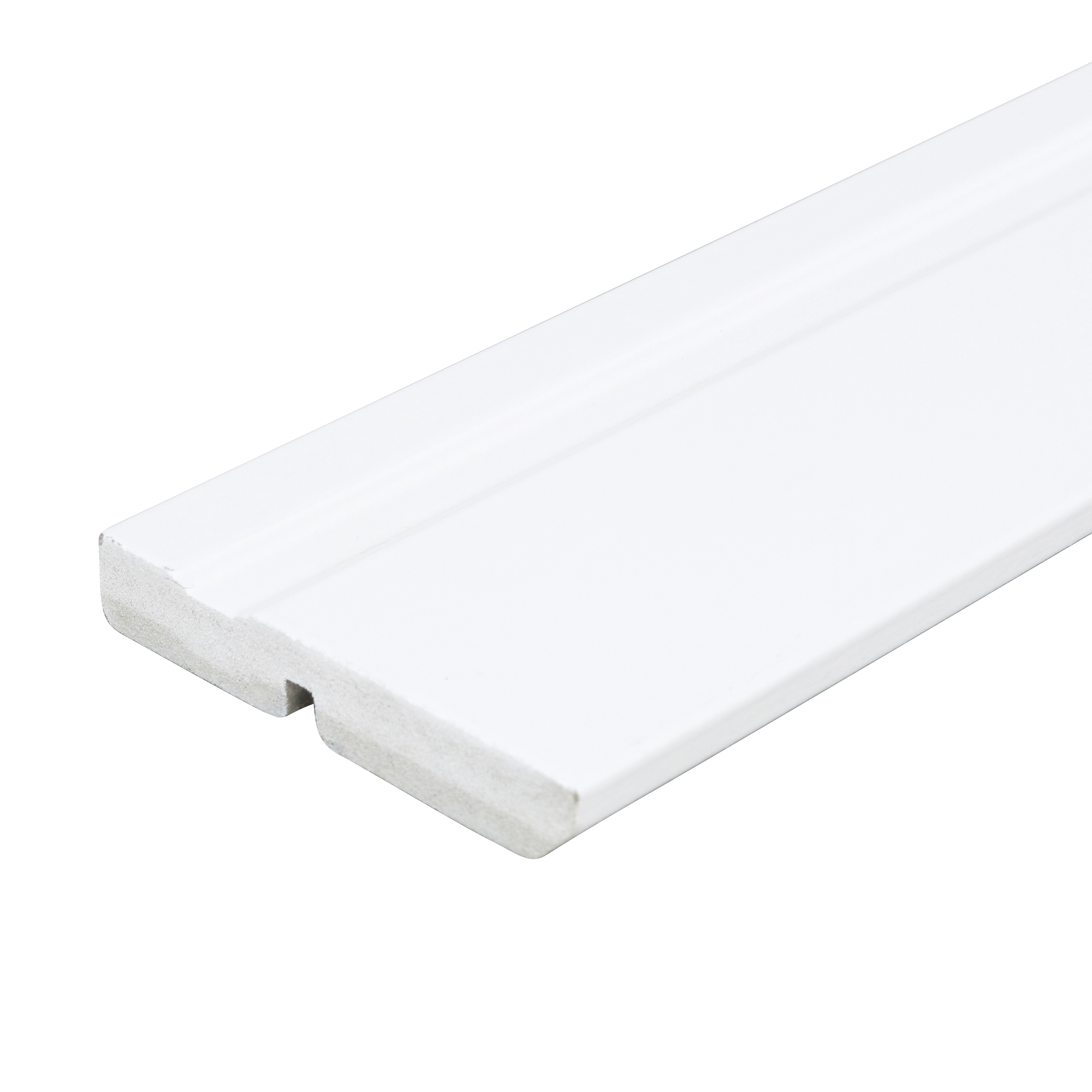Rodapé de MDF Naval Branco RP10A Friso Fundo Premium 9,5x240cm Artens