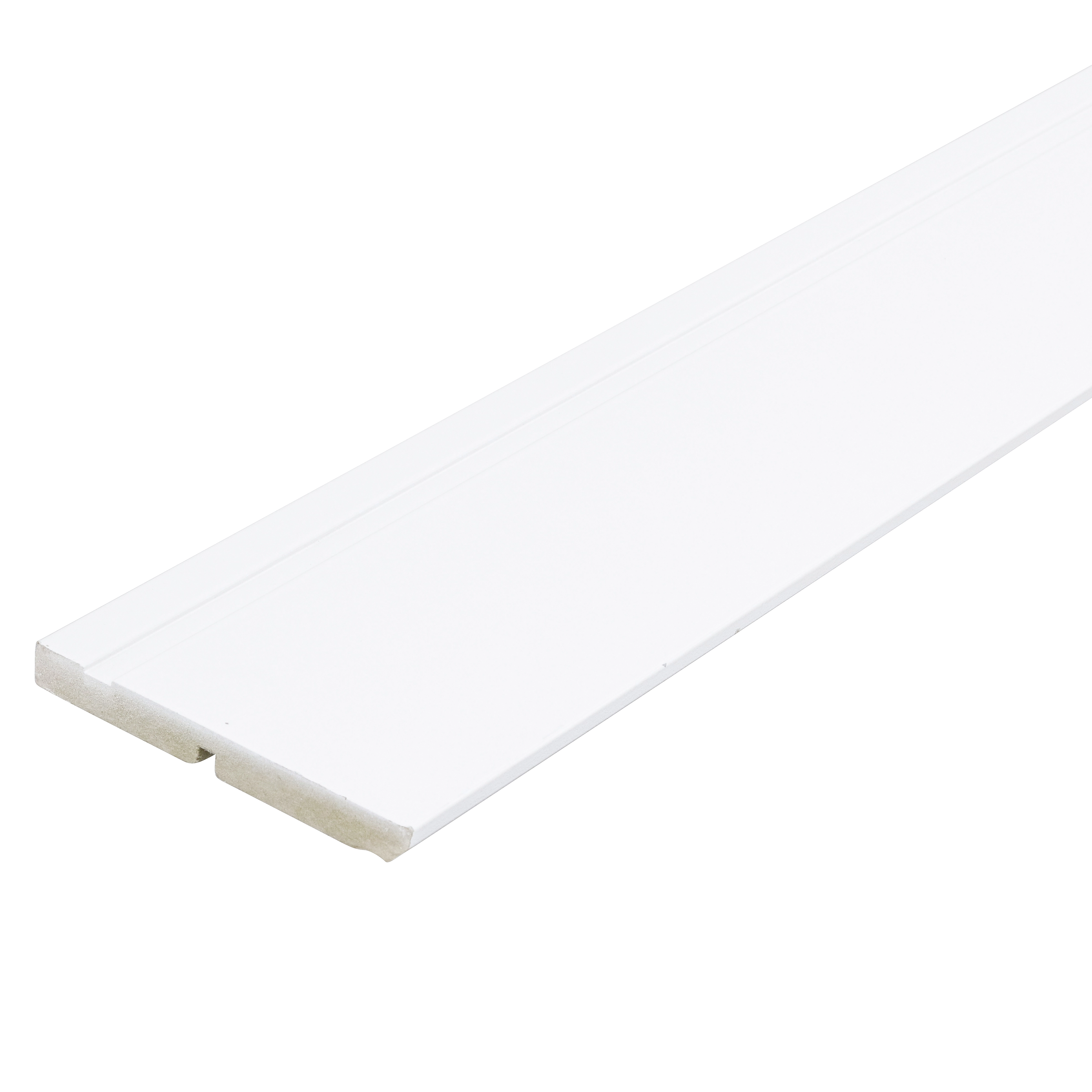 Rodapé de MDF Naval Frisado Branco 240x14cm Artens