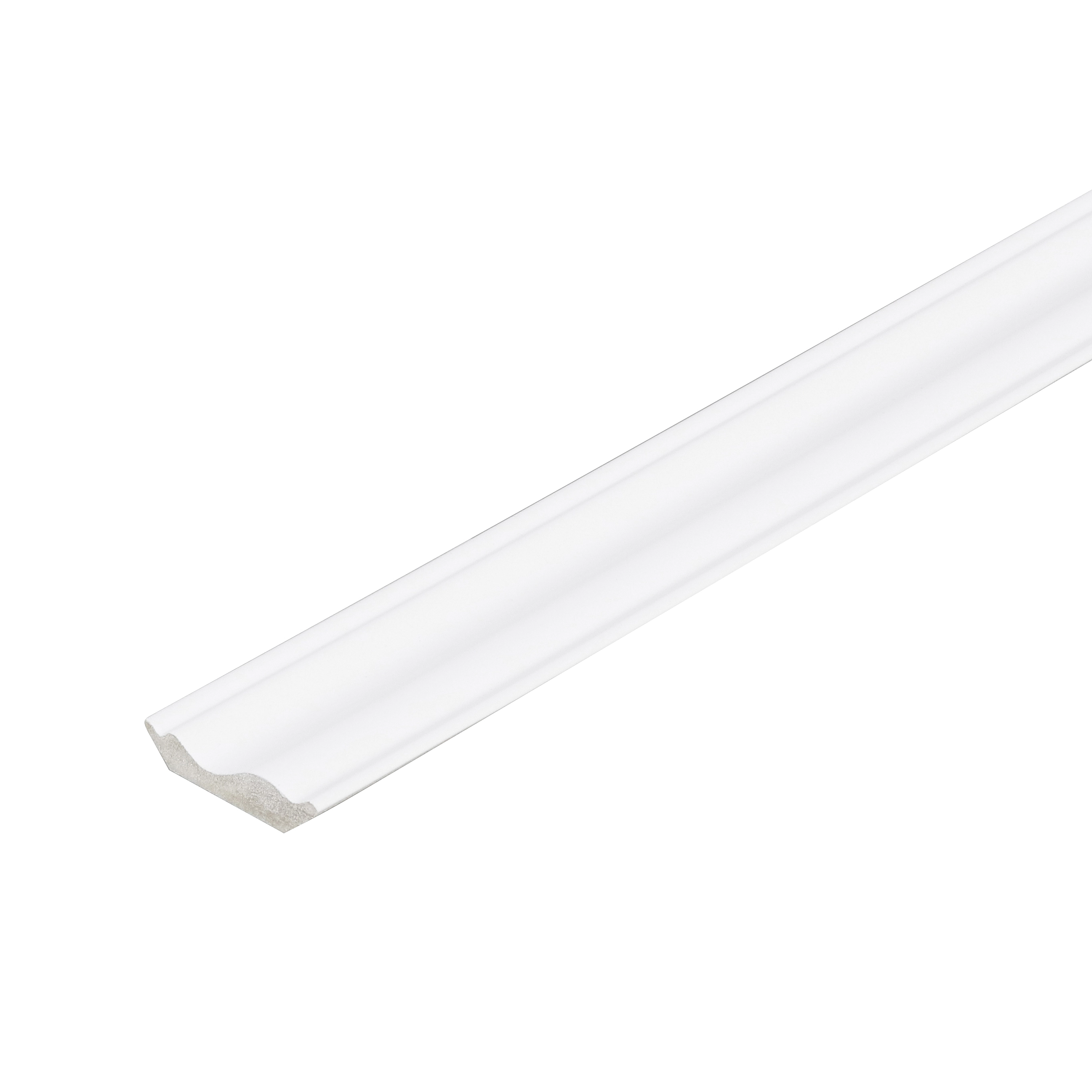 Rodateto em MDF ULTRA com Laca Branca 7,0 x 240 cm Moldurama