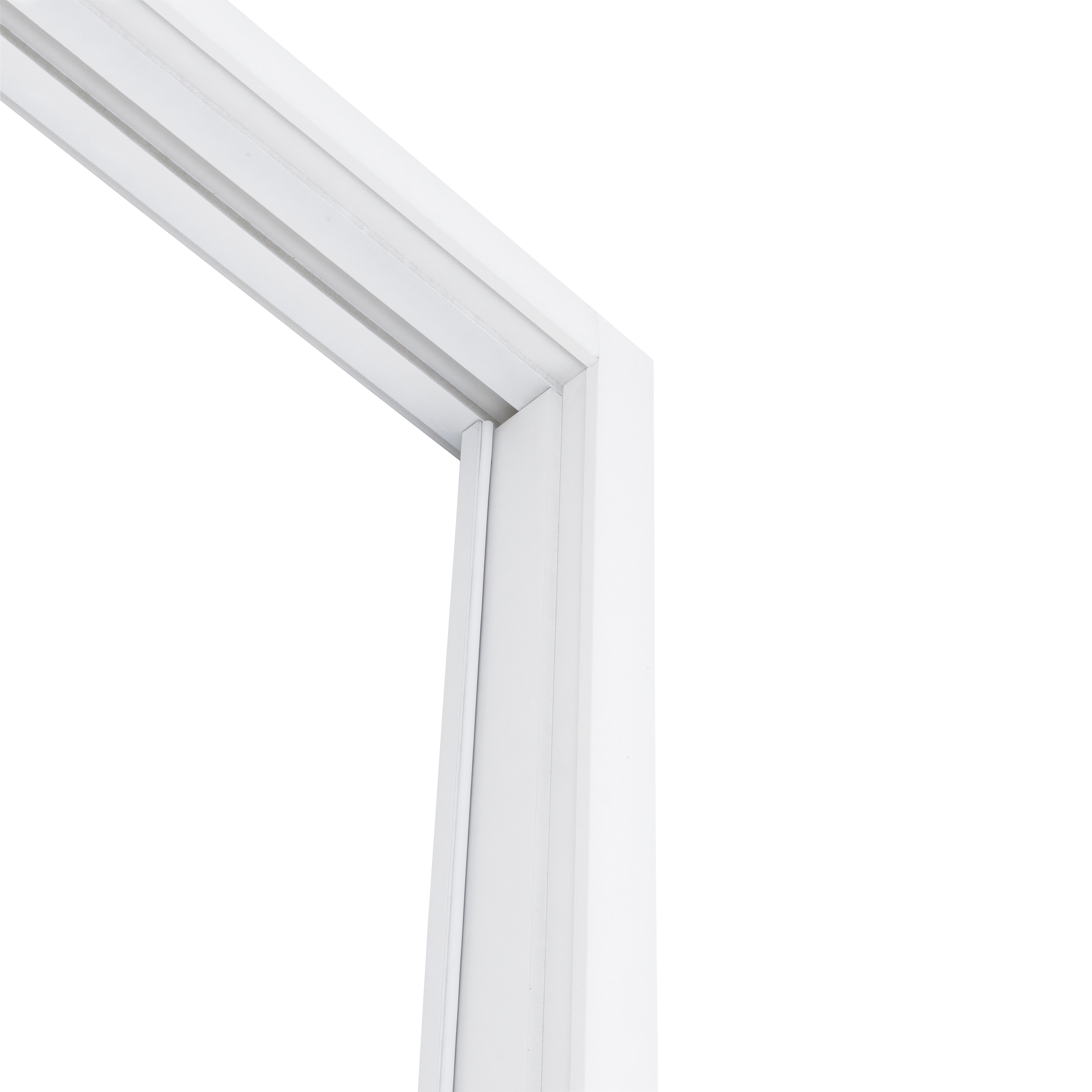 Kit Batente e Guarnição Regulável de 10 a 14cm para Porta Camarão Madeira MDF Naval Branco 215x3cm Artens
