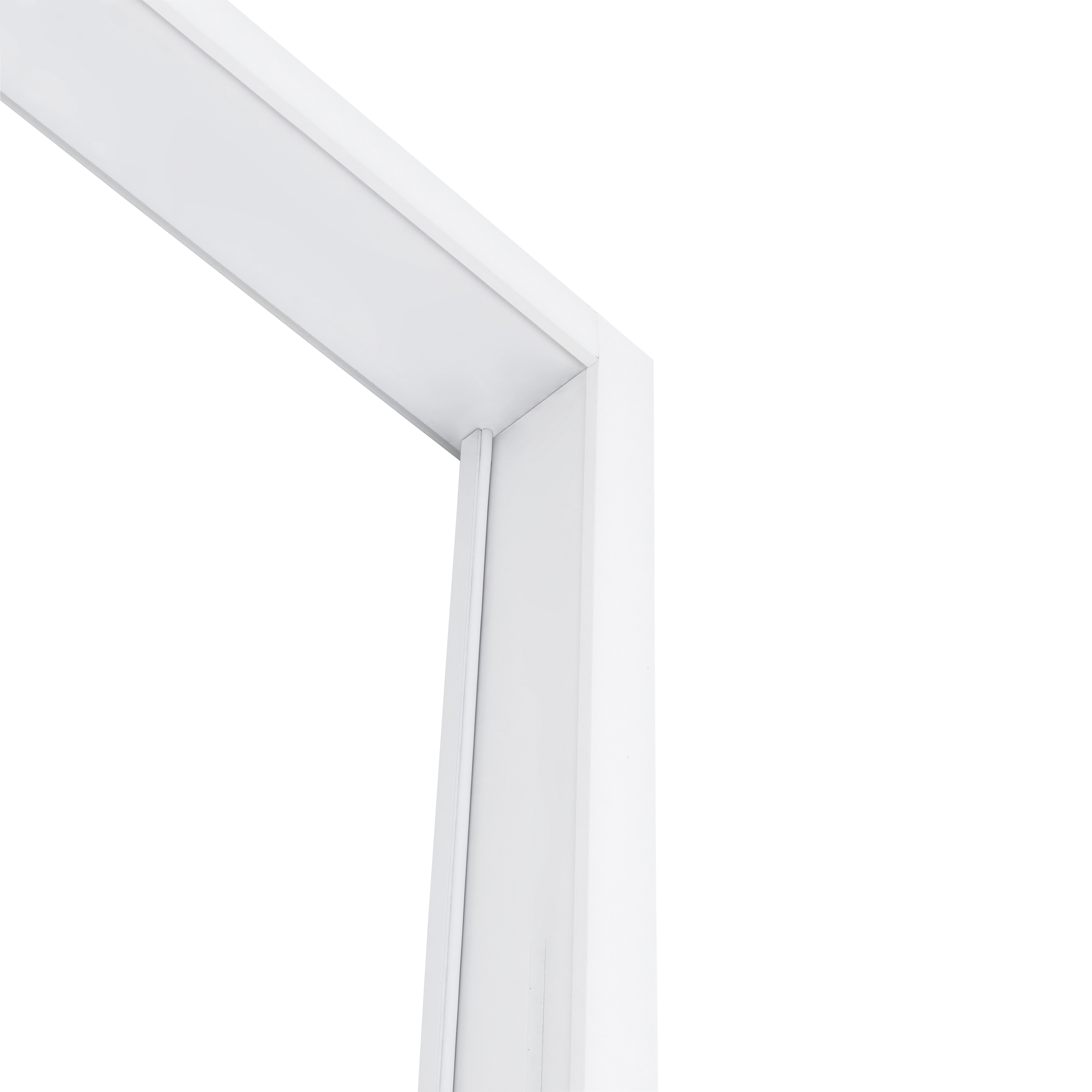 Kit Batente e Guarnição Regulável de 14 a 18cm para Porta Pivotante Madeira MDF Naval Branco 215x3cm Artens