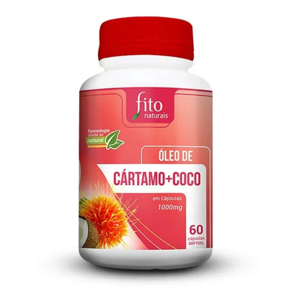 Oleo De Cartamo Coco 1000mg 60caps Fito Naturais
