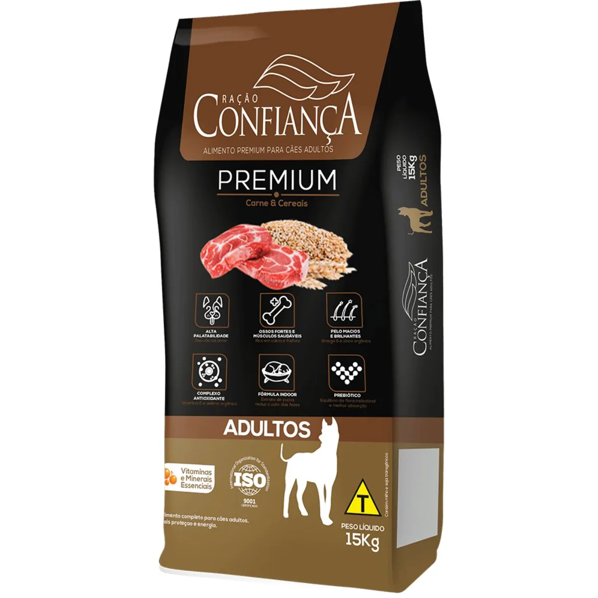 Ração para Cães Confiança Adulto Carne e Cereais 15 Kg