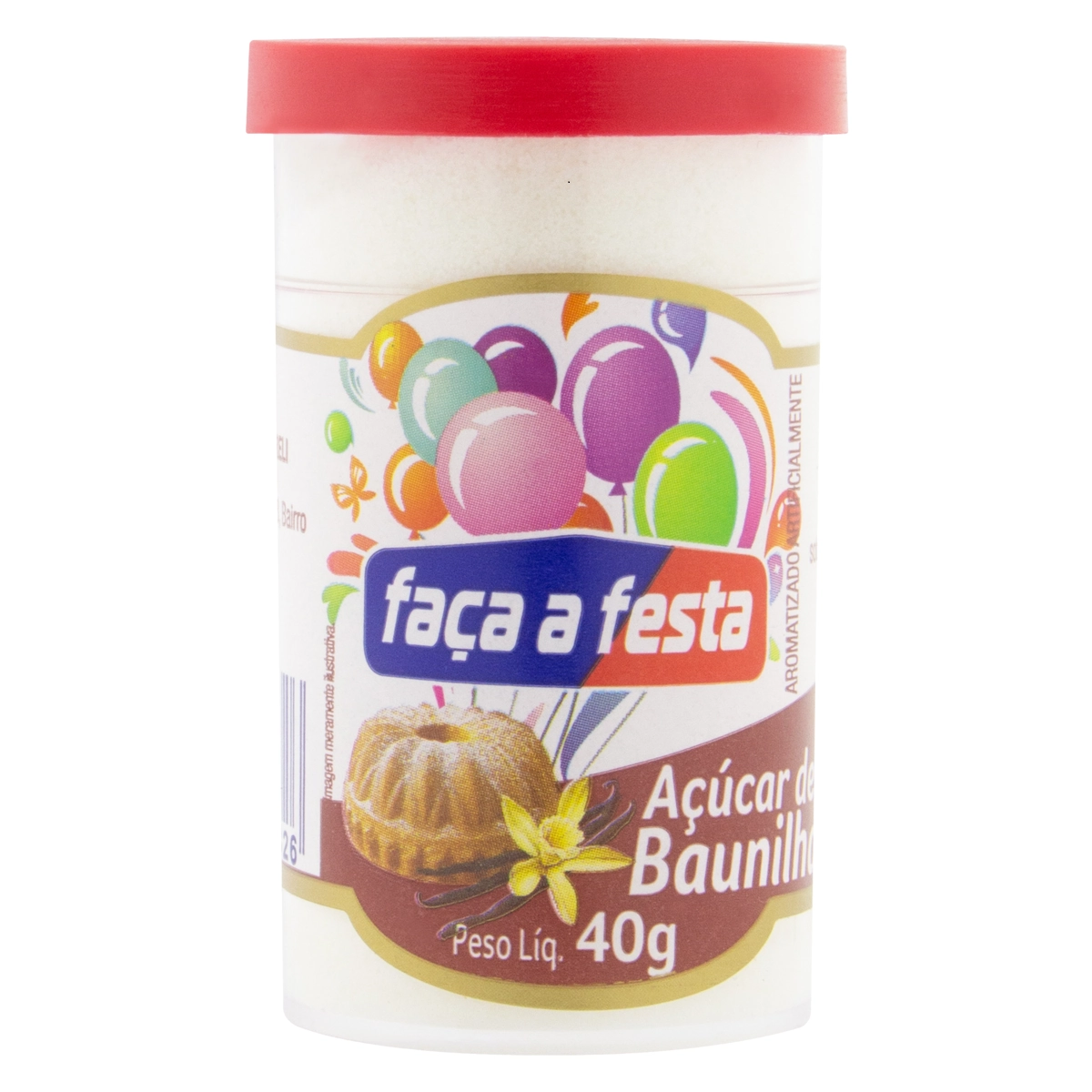 Açúcar De Baunilha Faça A Festa Frasco 40g