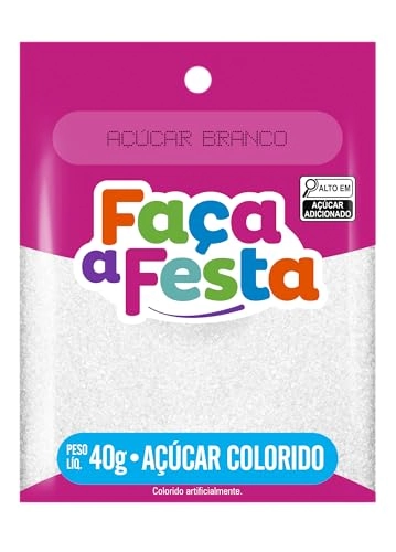 Acucar Confeitos Faca Festa Branco 40g