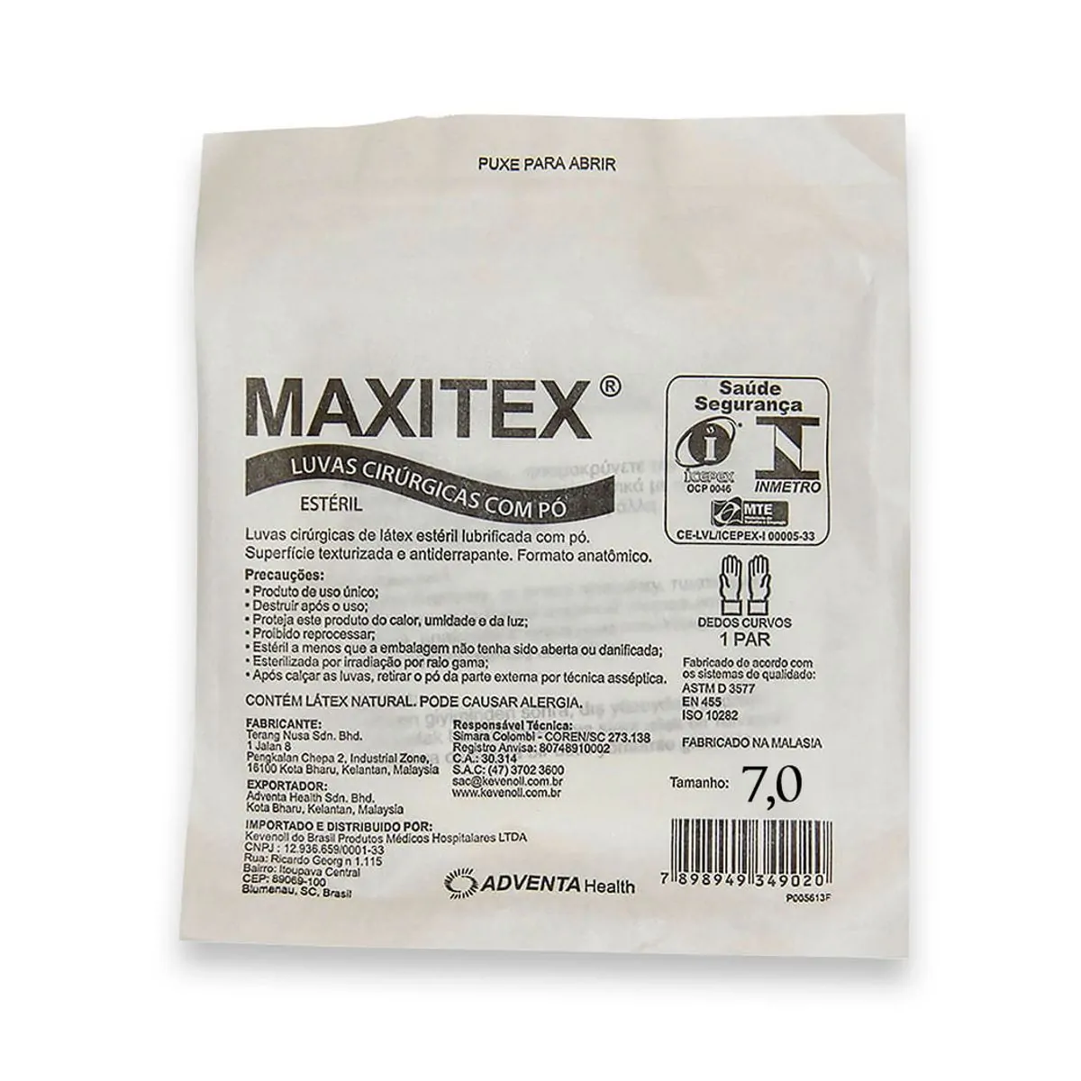 Luva Cirúrgica Estéril com Pó 7 - Maxitex