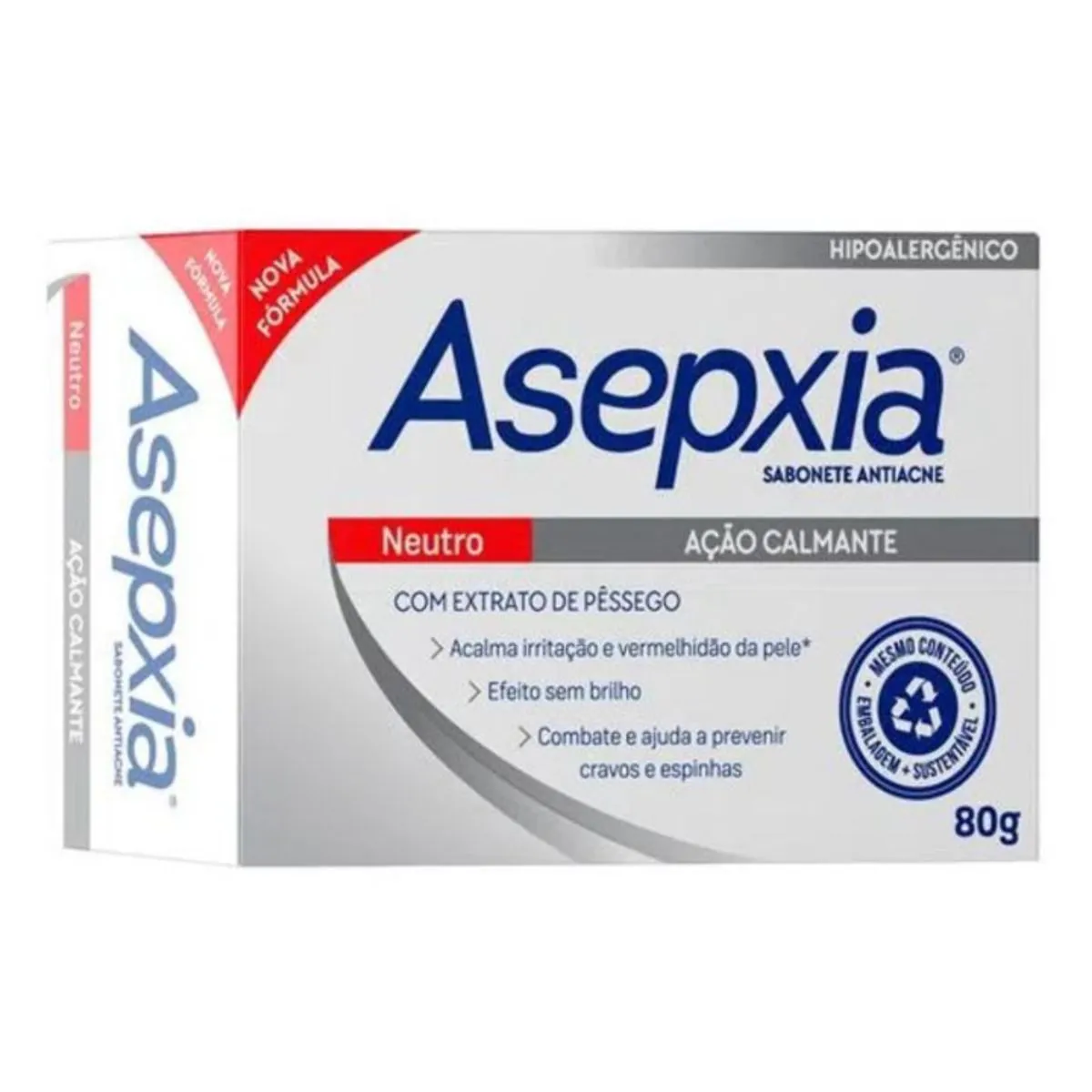 Sabonete Barra Neutro Asepxia Caixa 80g
