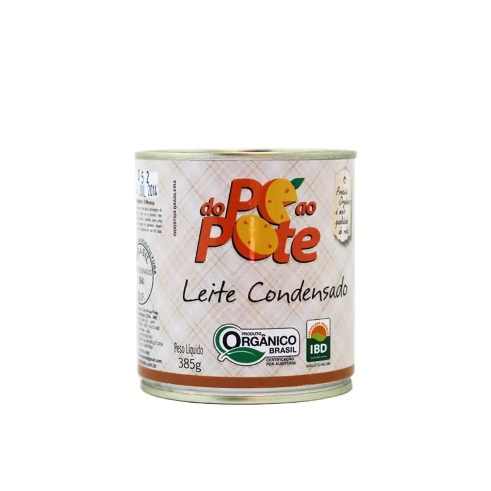 Leite Condensado Organico 380g Do Pe Ao Pote