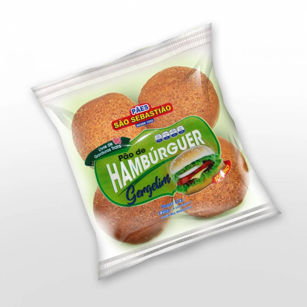 Pao Hamburguer Sao Sebastiao 220g Gergelim