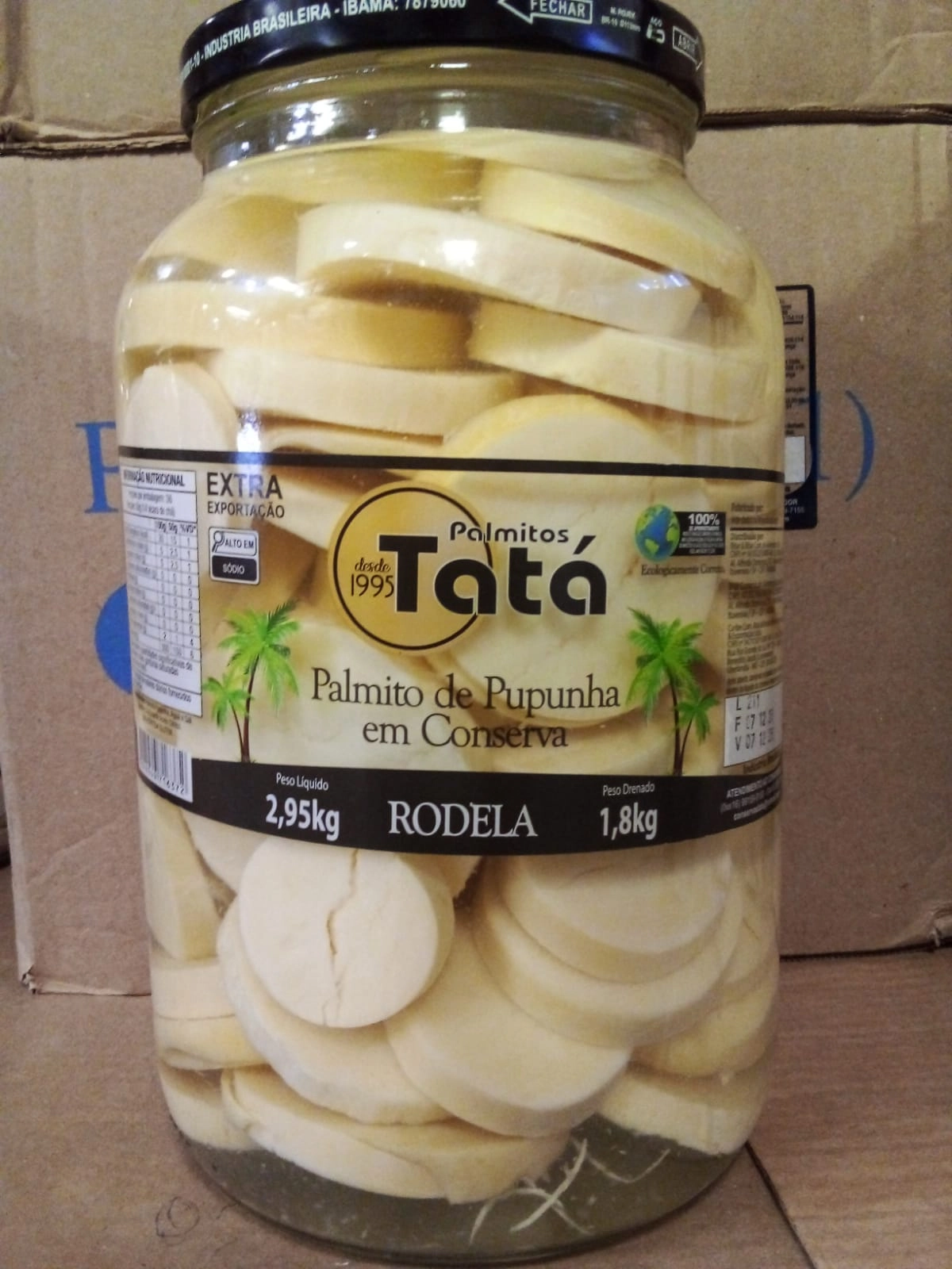 Palmito Tata Rodela Pupunha 1,8kg