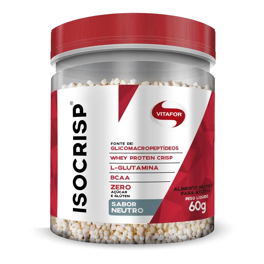 Isocrisp Whey Protein em Crispies Crocantes Sabor Neutro Vitafor 60g