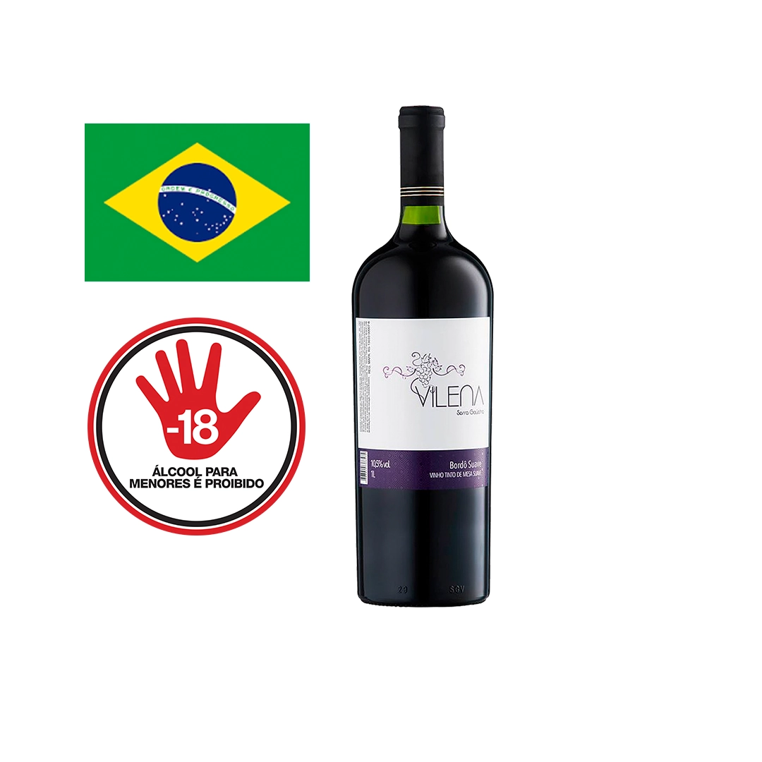 Vinho Vilena 1l Bordo Tinto Suave