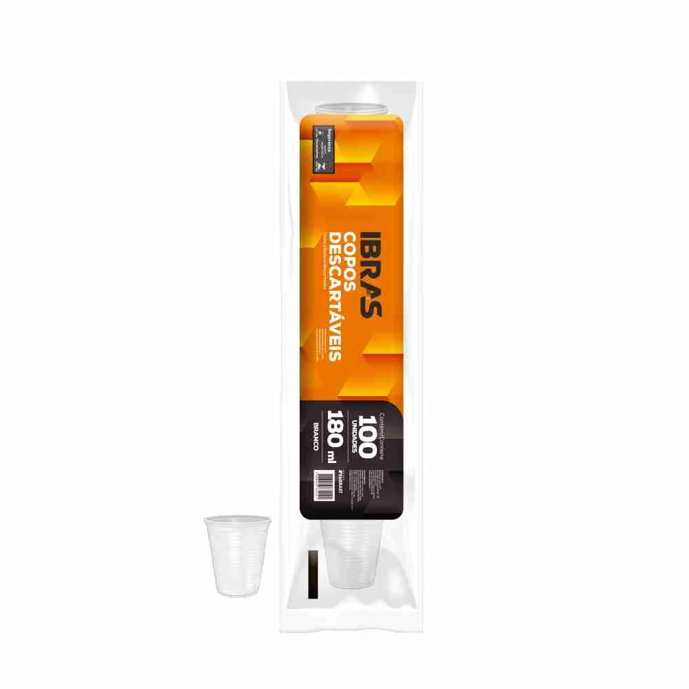 Copo Descartavel 180 Ml Pacote C/100 Un.