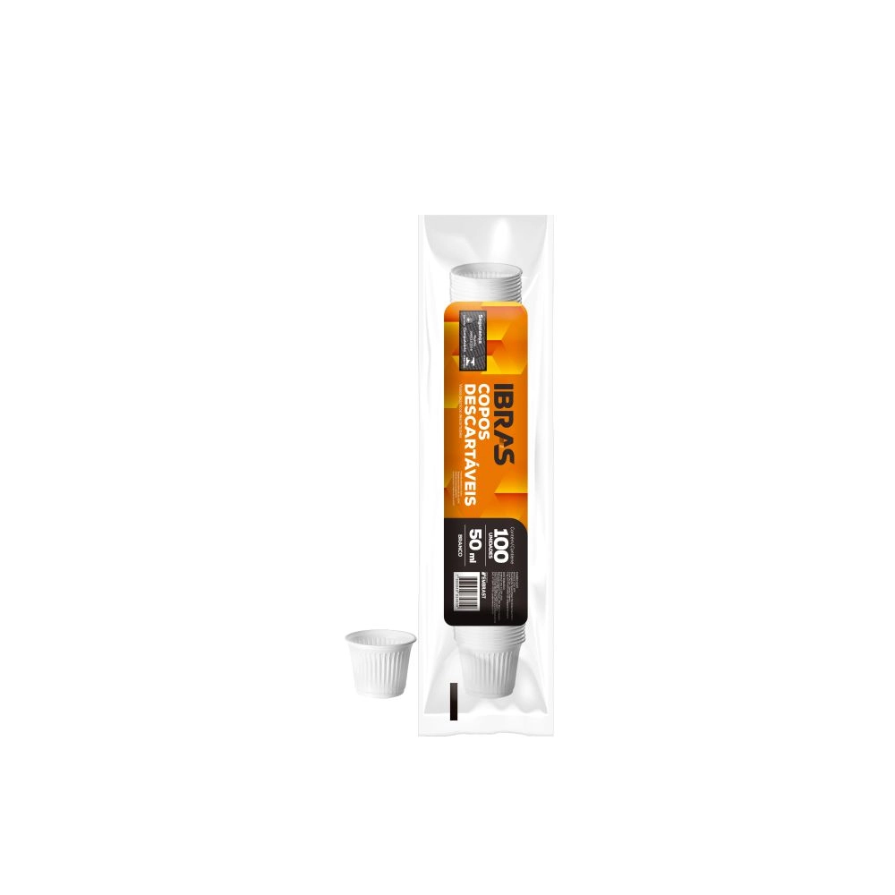 Copo Descartavel Ibrasde Branco 50ml