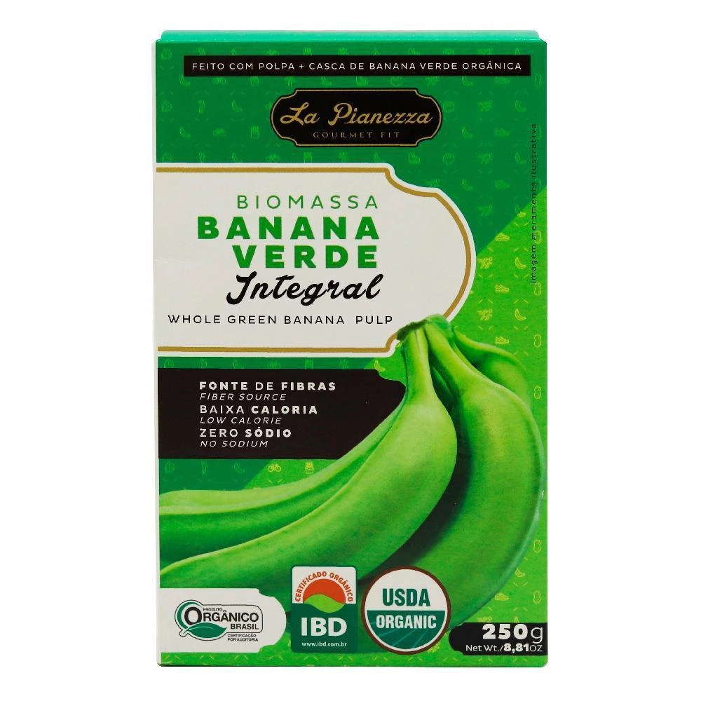 Biomassa de Banana Verde Orgânica Integral 250g La Pianezza