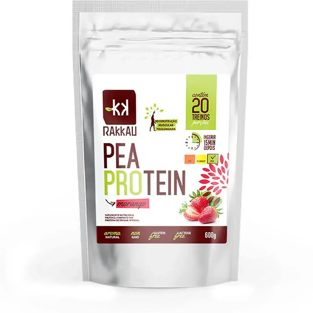Pea Protein Morango 600g Rakkau