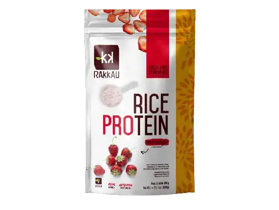 Rice Protein Morango Vegana Rakkau 600g