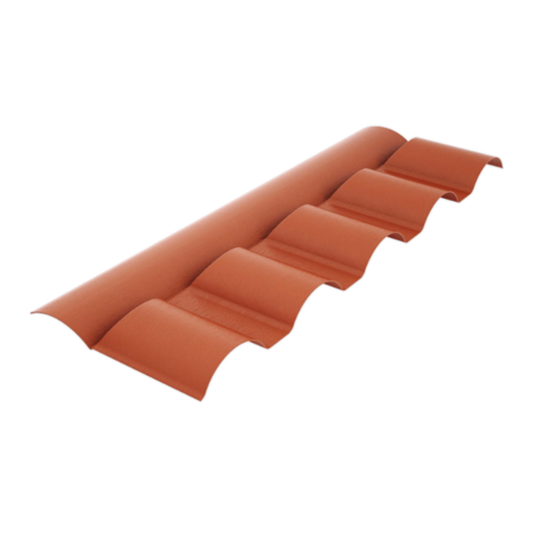 Cumeeira Central Articulada de PVC Colonial 90x56cm Terracota Afort