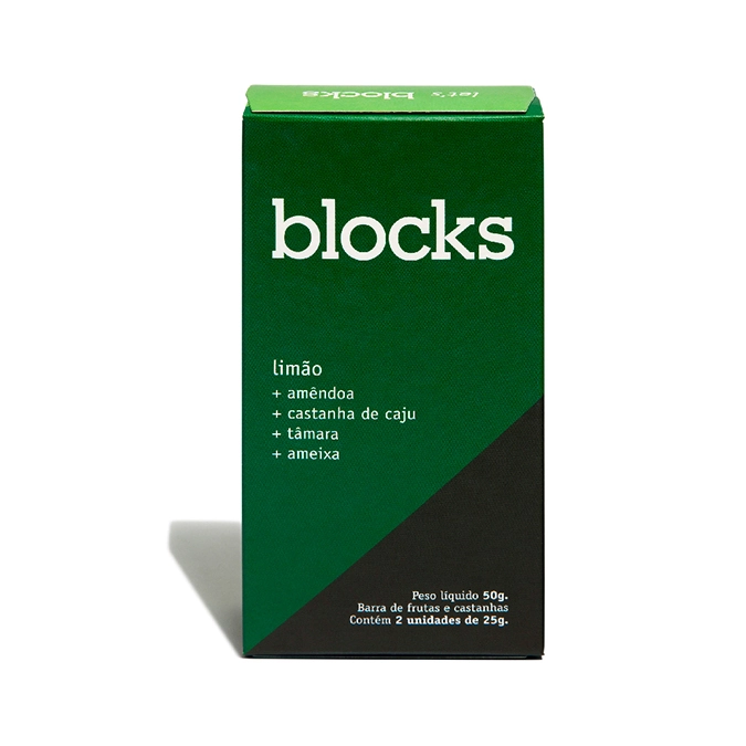 Barra Frutas Secas Limao 2x25g Blocks