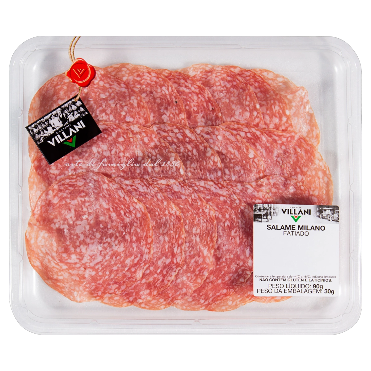 Salame Italiano Milano VILLANI Fatiado 90g