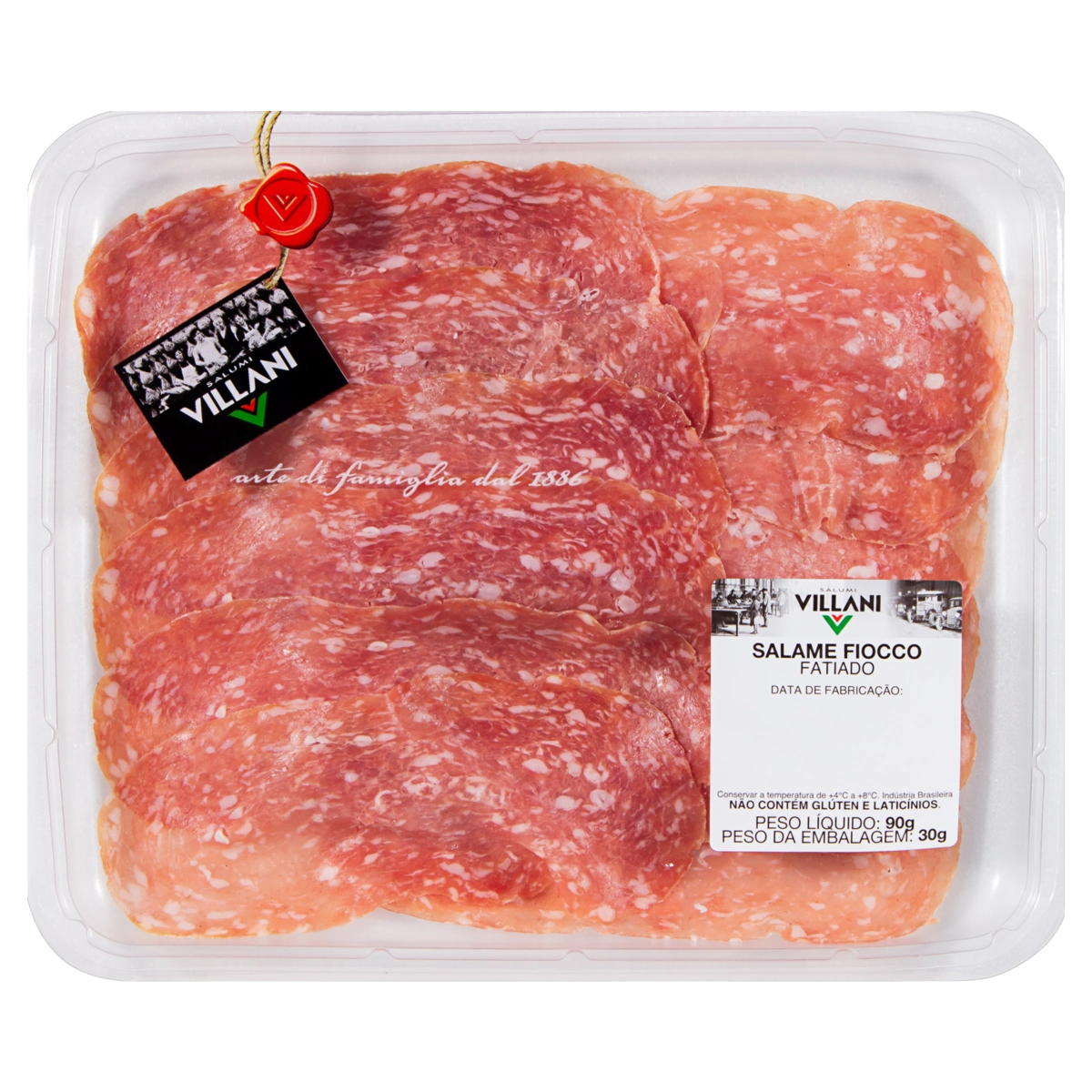 Salame Italiano Fiocco VILLANI Fatiado 90g