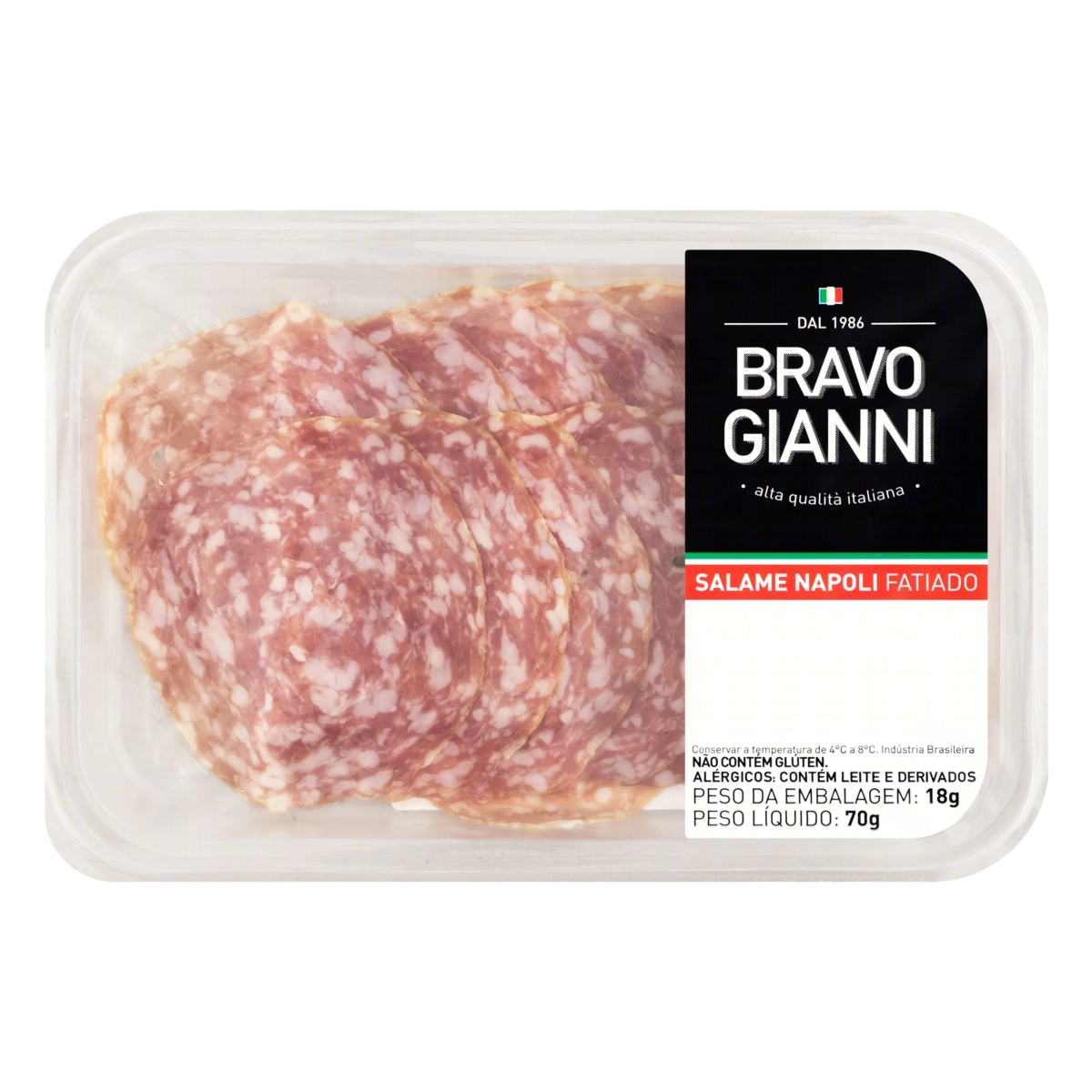 Salame Napoli Fatiado Bravo Gianni 70g
