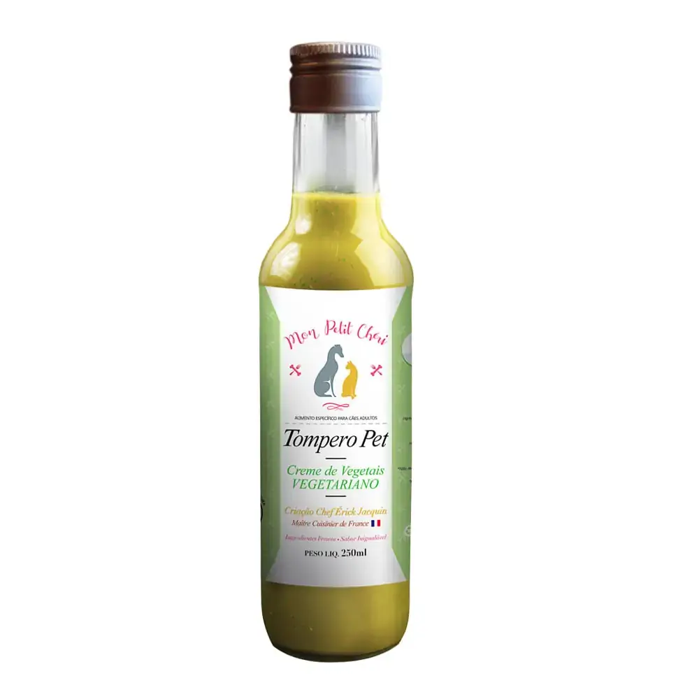 Tompero Pet Mon Petit Chéri Cães e Gatos Creme de Vegetais com Hortelã 250ml