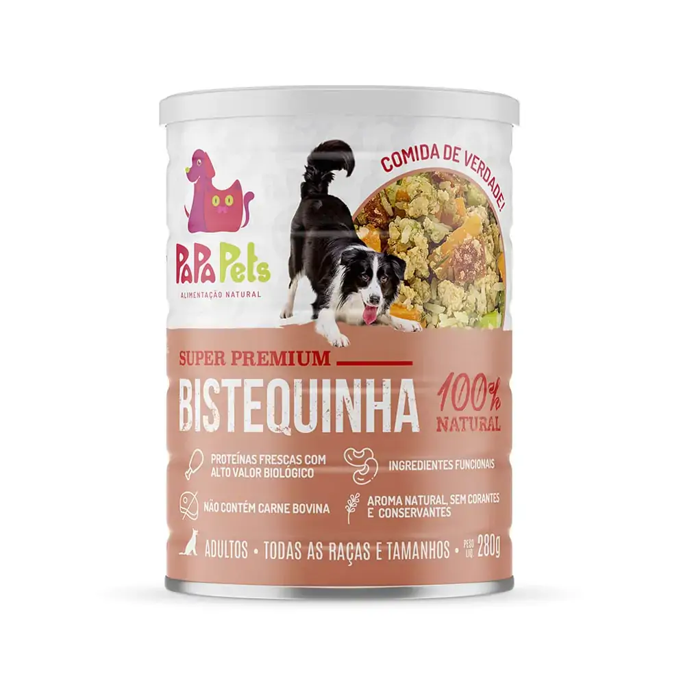 Papa Pets Pate Cao Adulto Bistequinha 280g