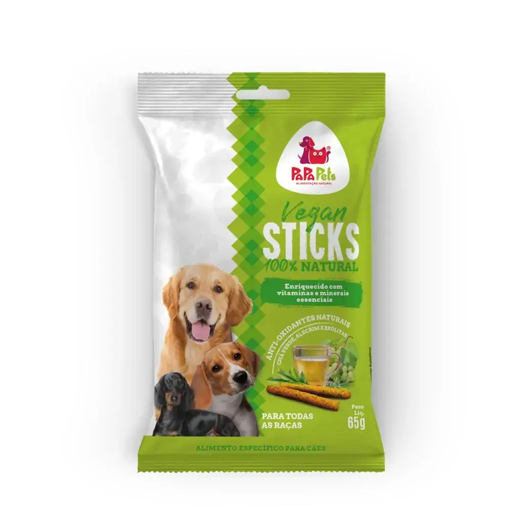 Petisco Papapets Vegan Sticks 65g 65g