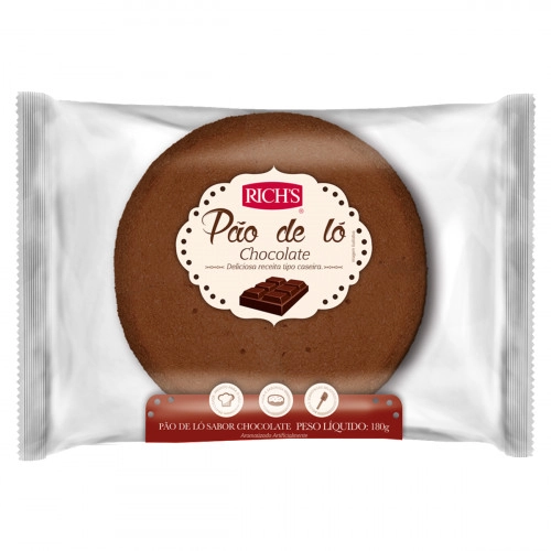 Bolo Pão De Ló Chocolate Richs Pacote 300g