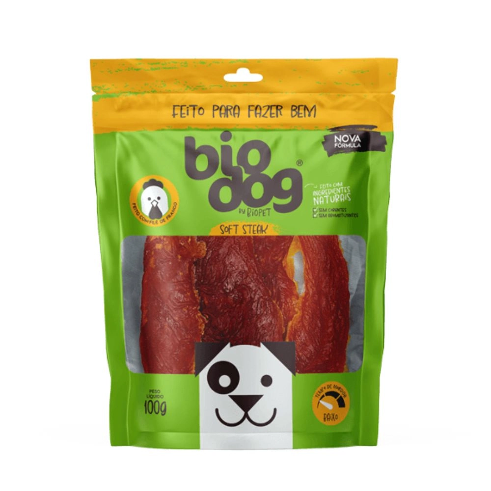 Biscoito Bio Dog Cães Adultos E Filhotes Gourmet Steak