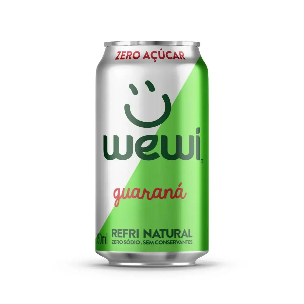 Refrigerante Orgânico WEWI Sabor Guaraná Zero Lata 350ml