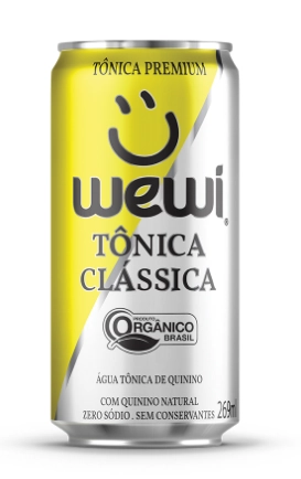 Água Tônica Clássica Orgânica Zero Sódio Wewi Premium Lata 269ml
