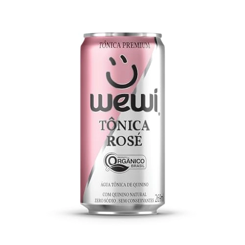 Água Tônica Rosé Orgânica Zero Sódio Wewi Premium Lata 269ml