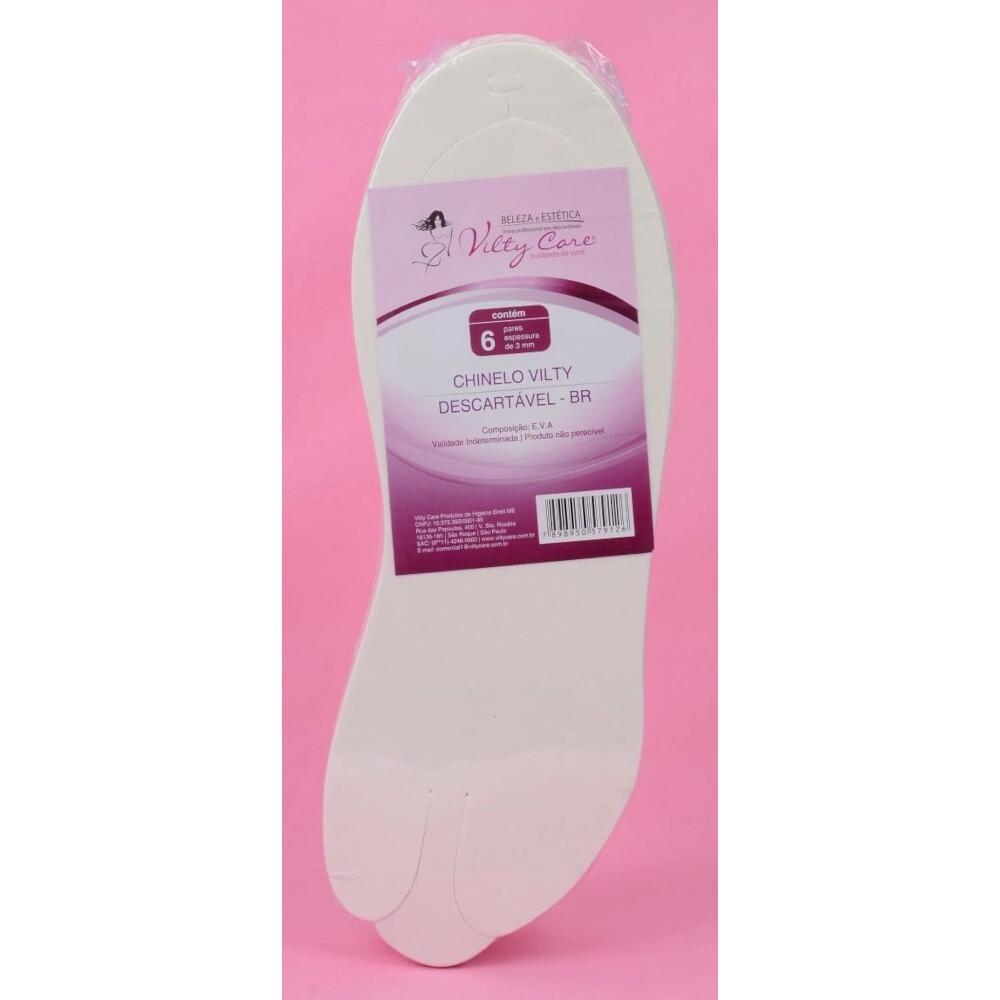Vilty Care Chinelo Descart Branco C/6