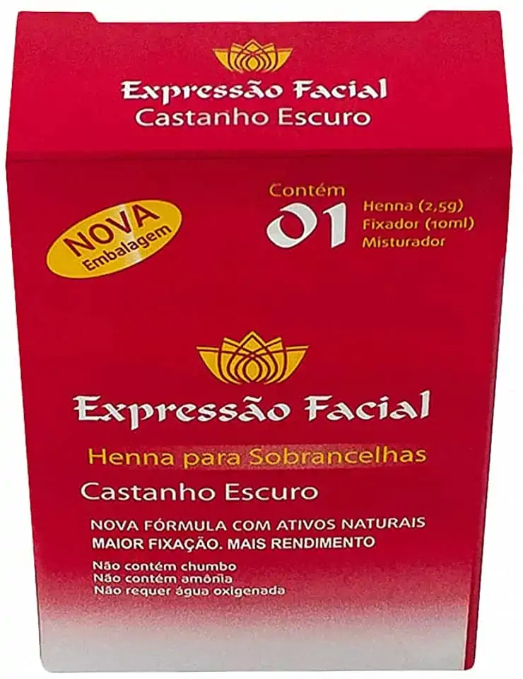 Henna Para Sobrancelhas Castanho Escuro 2,5g Expressão