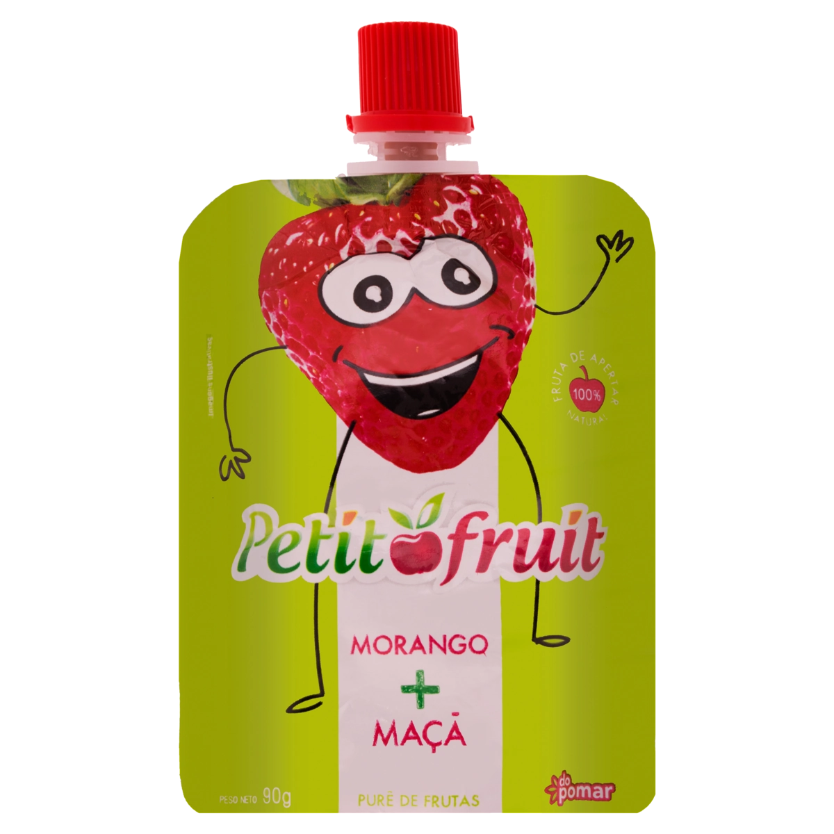 Purê De Frutas Morango E Maçã Petit Fruit Squeeze 90g