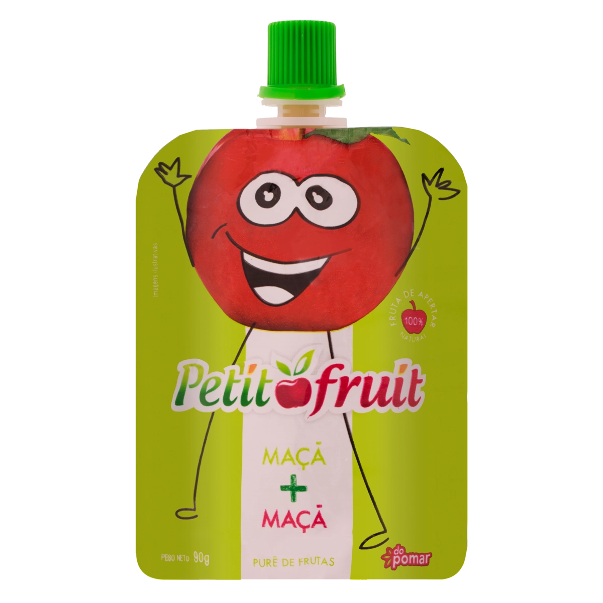 Purê De Frutas Maçã E Maçã Petit Fruit Squeeze 90g