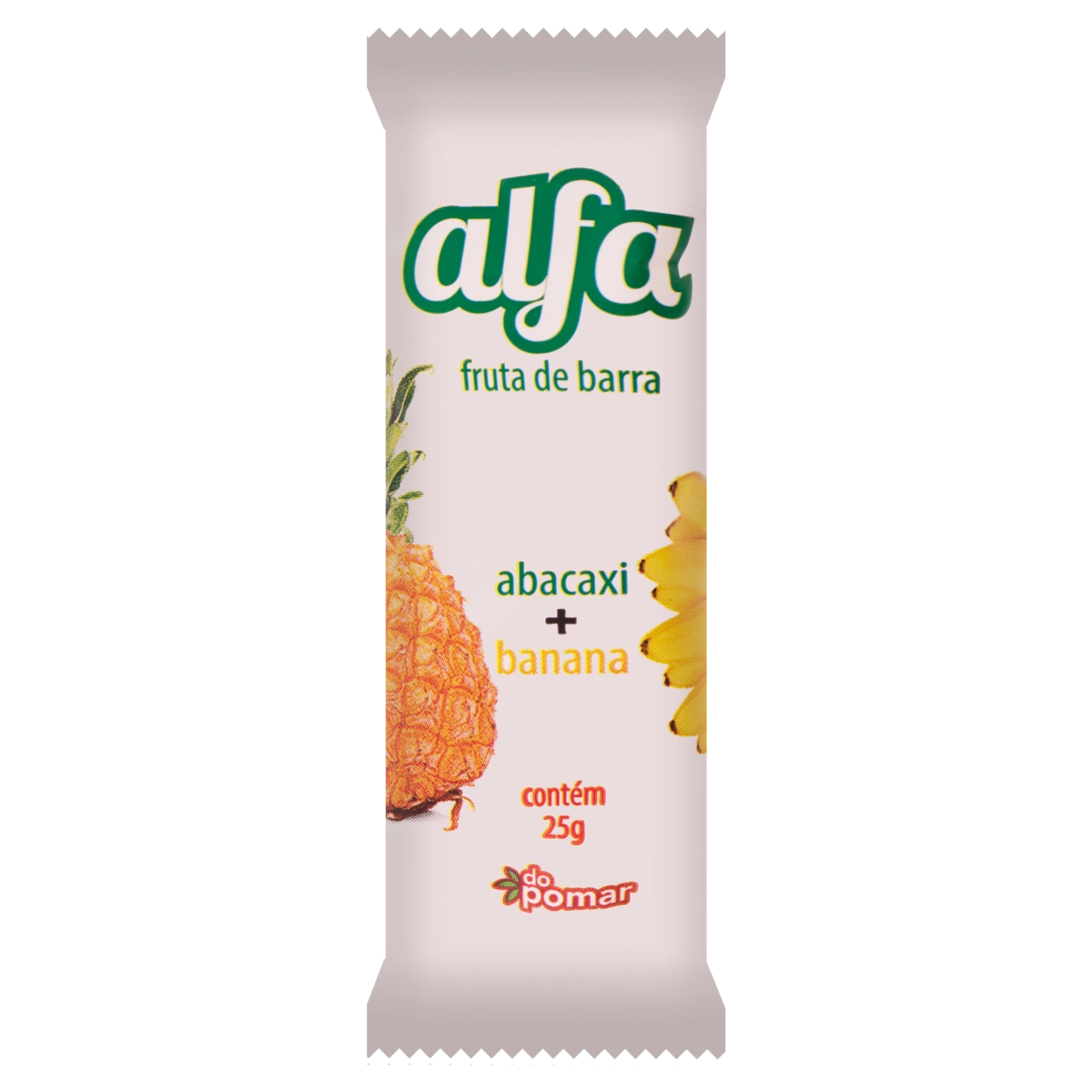 Barra De Frutas Abacaxi E Banana Alfa Pacote 25g