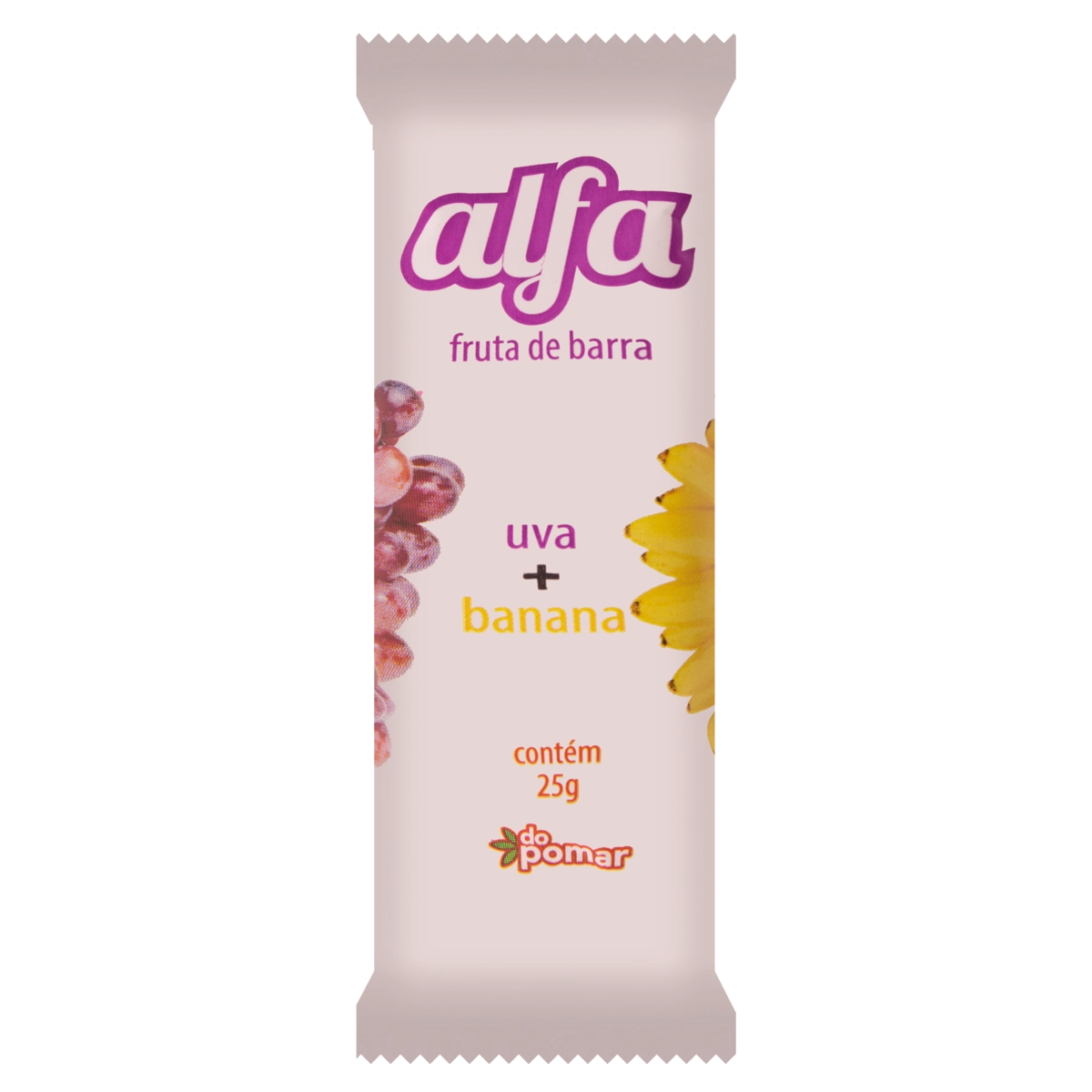 Barra De Frutas Uva E Banana Alfa Pacote 25g