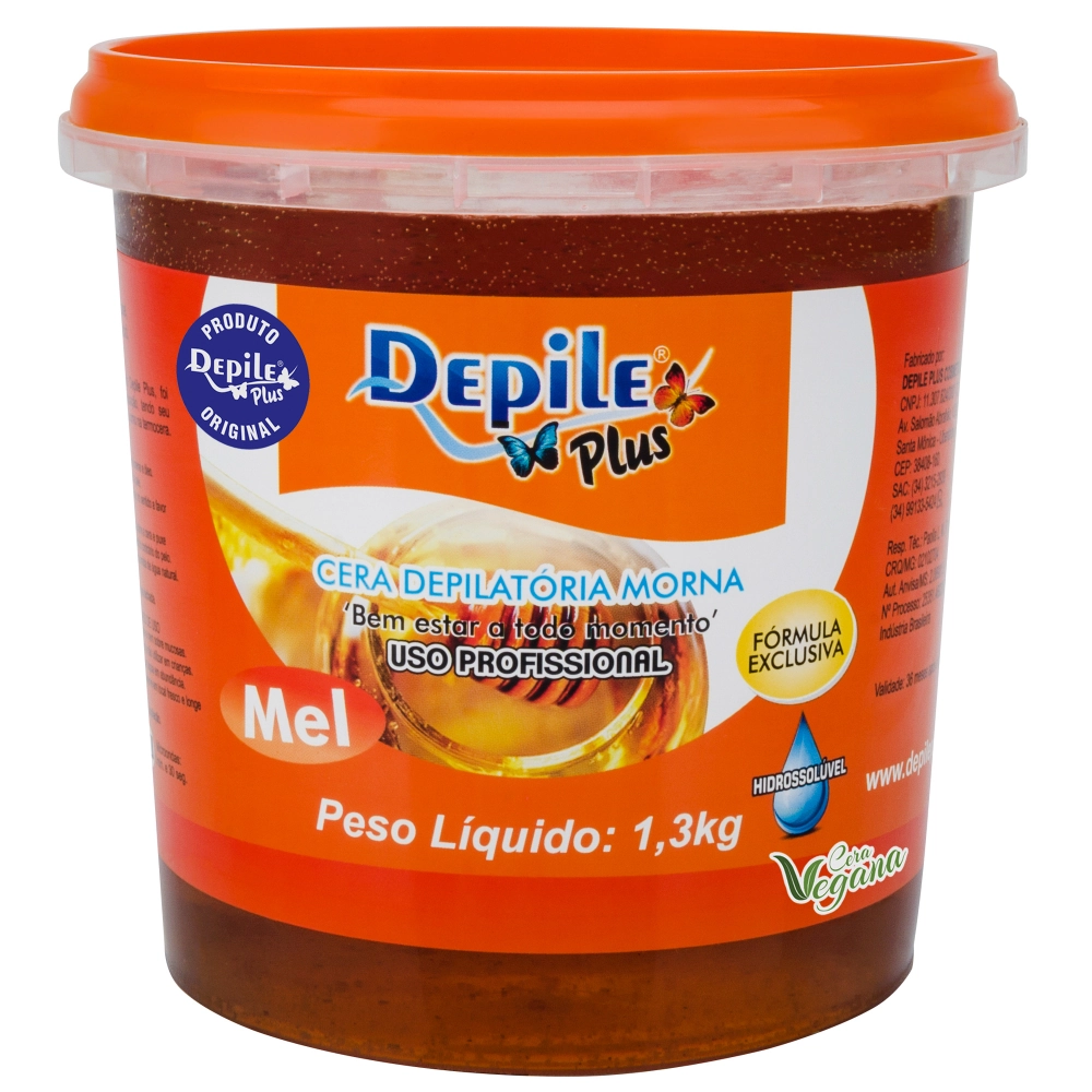Cera Dep Depile Plus Mel 1,3kg