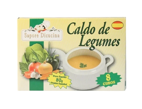 Caldo Tablete Legumes Sapore Dicucina Caixa 80g 8 Unidades