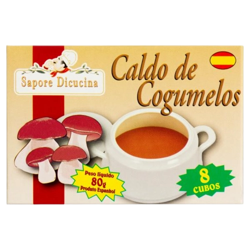 Caldo Tablete Cogumelos Sapore Dicucina Caixa 80g 8 Unidades