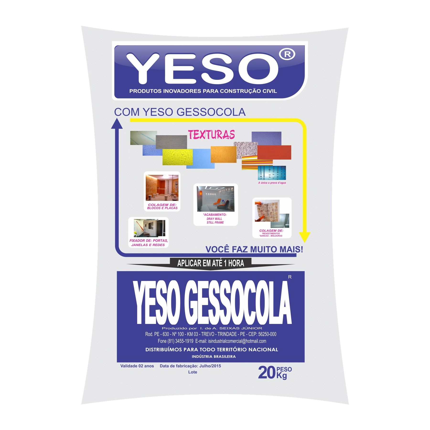 Gesso Cola 20kg Yeso