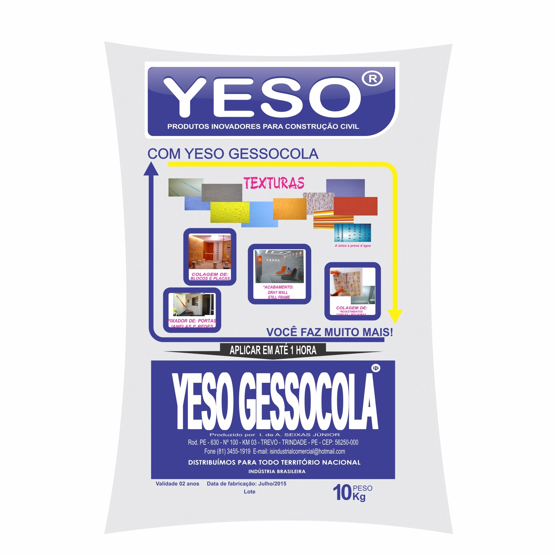 Gesso Cola 10kg Yeso
