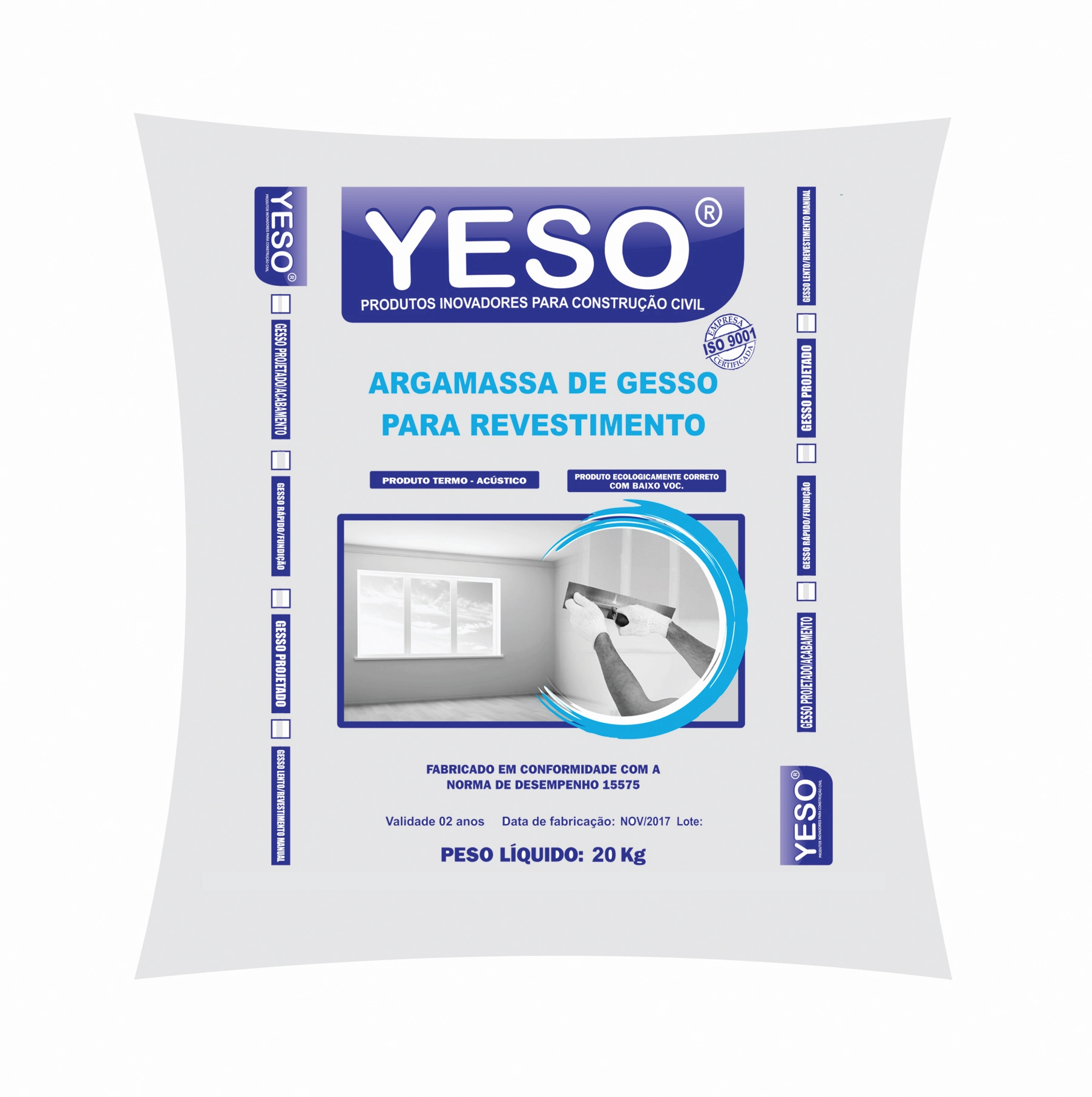 Argamassa de gesso para Revestimento Yeso 20kg